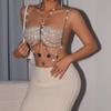 European and American Cross-Border Women's Clothing Nightclub Beach Party Pearl Beaded Chest Chain Tassel Halter Neck Vest Body Chain P25128