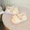 Summer Girls Flower Rhinestone Light Up Anti-Slip Princess Sandals For Baby Girls