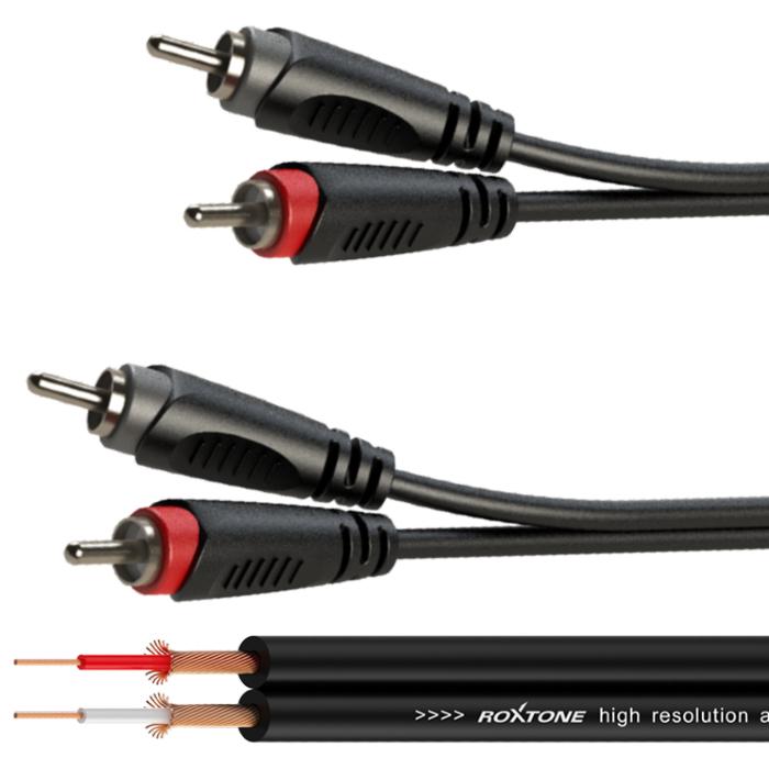 Kabel Audio 2 X Wtyk Rca / 2 X Wtyk Rca 1M Roxtone Sacc130L1