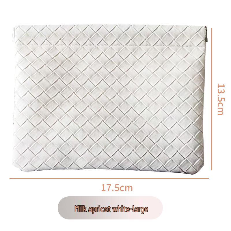 Portable Makeup Bag with Lipstick, Data Cable, Bluetooth Headset, Charger, and Key Storage; Automatic Closure Spring Sheet Design
