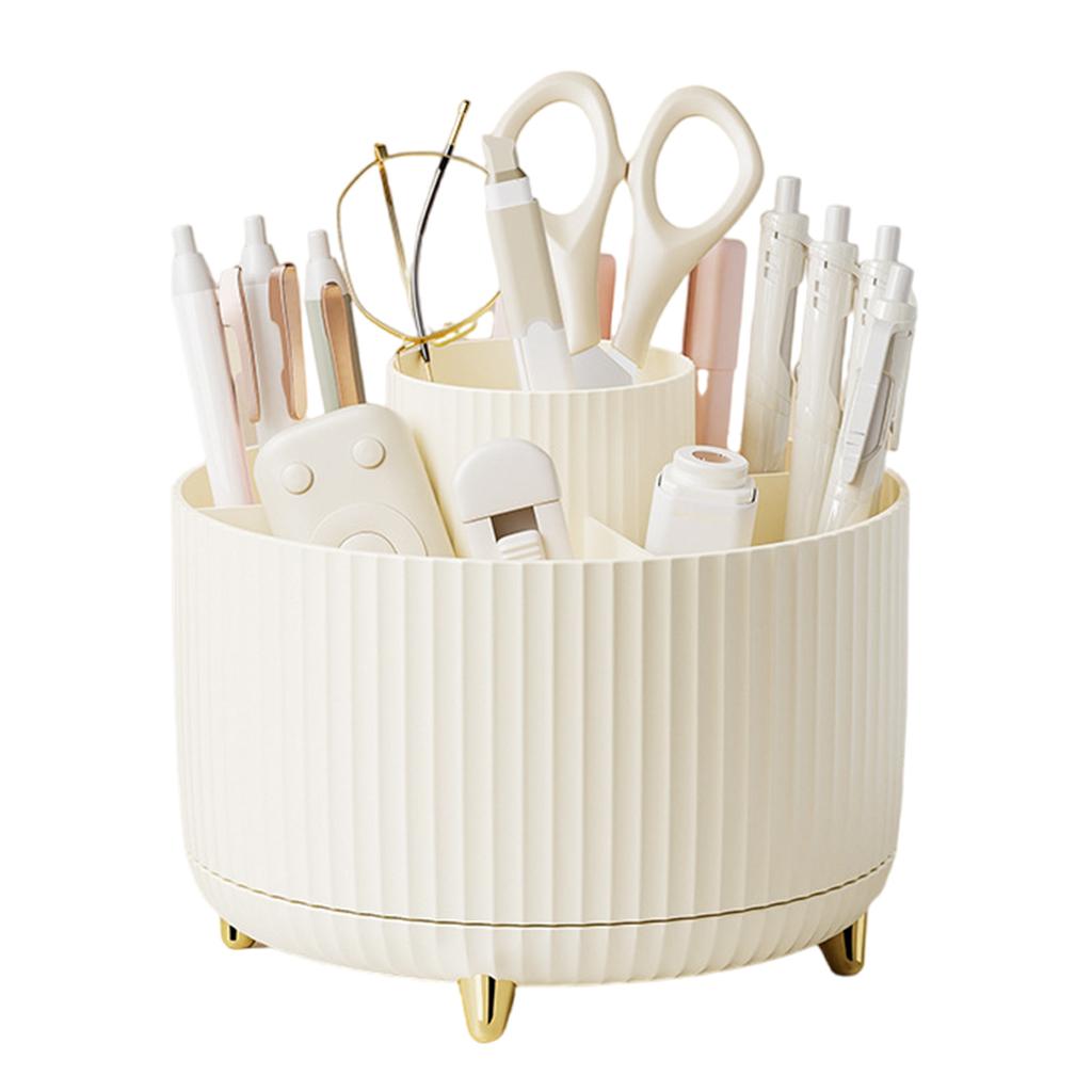 Obrotowy Stacjonarny Organizer 6 Przegródek Organizer na Biurko dla Dziecka Obrotowy Pojemnik na Długopisy Organizer na Przybory Artystyczne