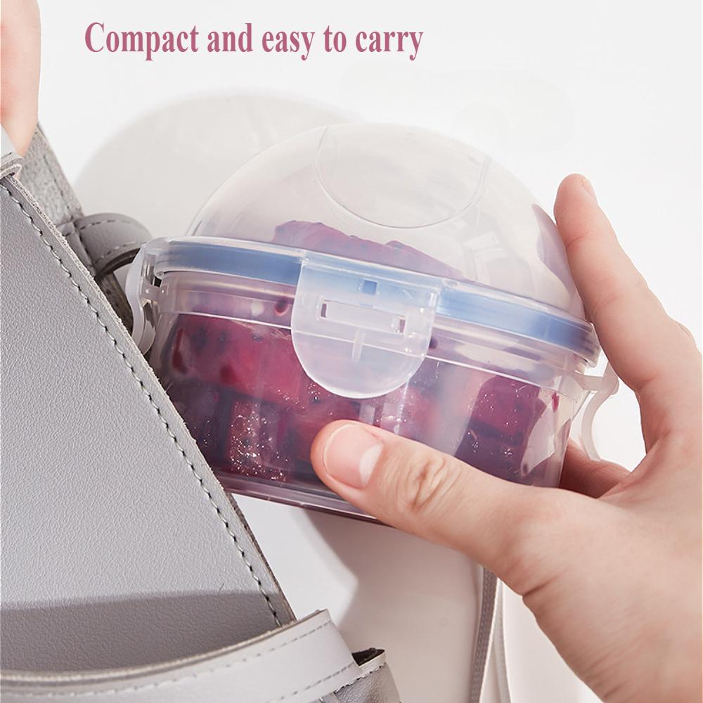Clear Dome Reusable Food-Safe Fresh-Keeping Container | Airtight Leak-Proof Stackable | Ideal for Kitchen Produce Storage Box
