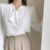 New Arrivals Open Run Women Spring Sheer Chiffon Blouse