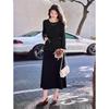 Elegant Hollow Knit Cardigan & Sleeveless Dress Set