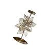 Iron Candle Holder Stand with Christmas Flower Star Snowflake Elk Tree Pattern Candlestick for Home Tabletop Decoration