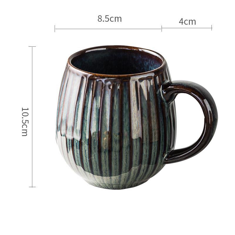500ml Creative Kiln Change Mug Breakfast Cup Retro Coffee Cups Milk Cup Ceramic Mug Mugs Large-capacity Hand Warmer Drinkware