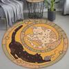 VIKAMA Yin Yang Cat Carpet Round Soft Floor Mat Study Carpet Rug For Bedroom Carpet For Live Room Large Area Rugs Home Decor