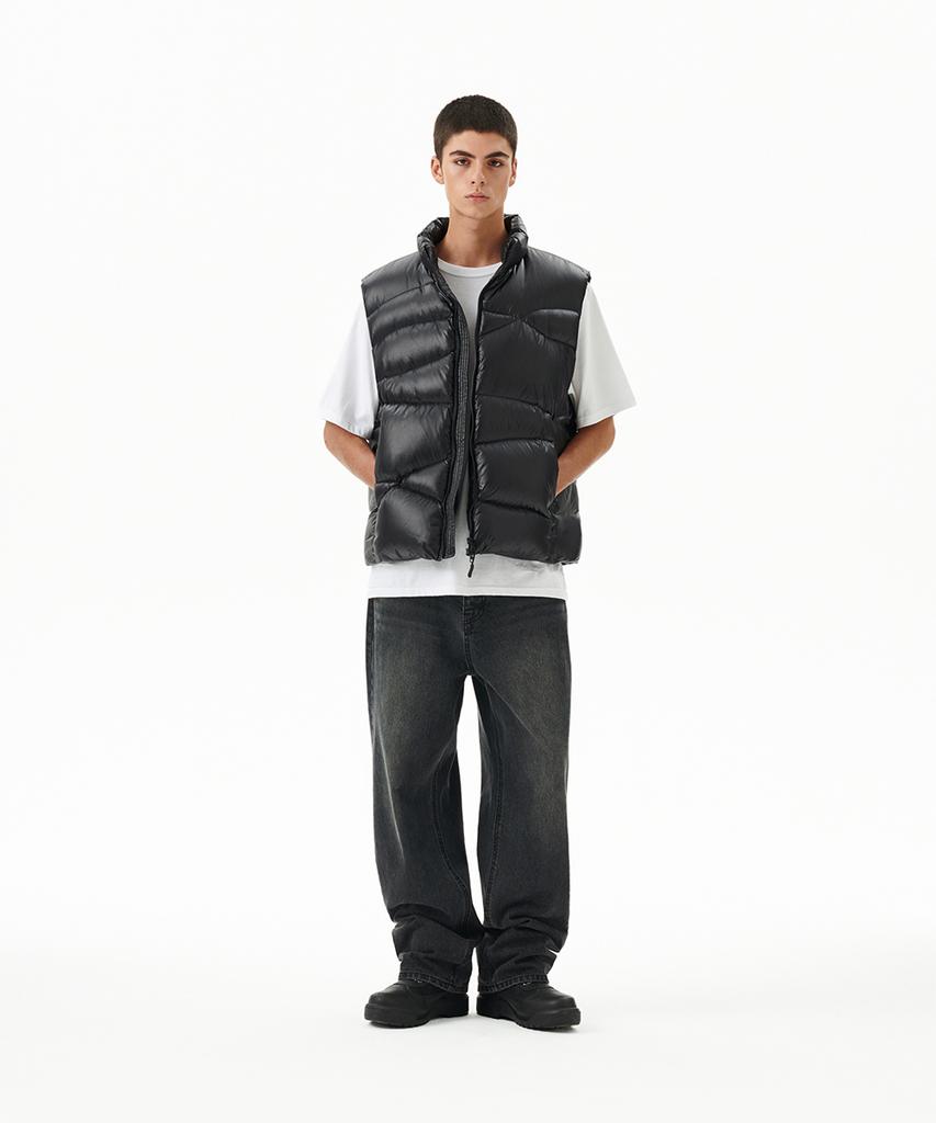 Mahagrid Wavy Down Vest Black(Mg2Fwmb902A)