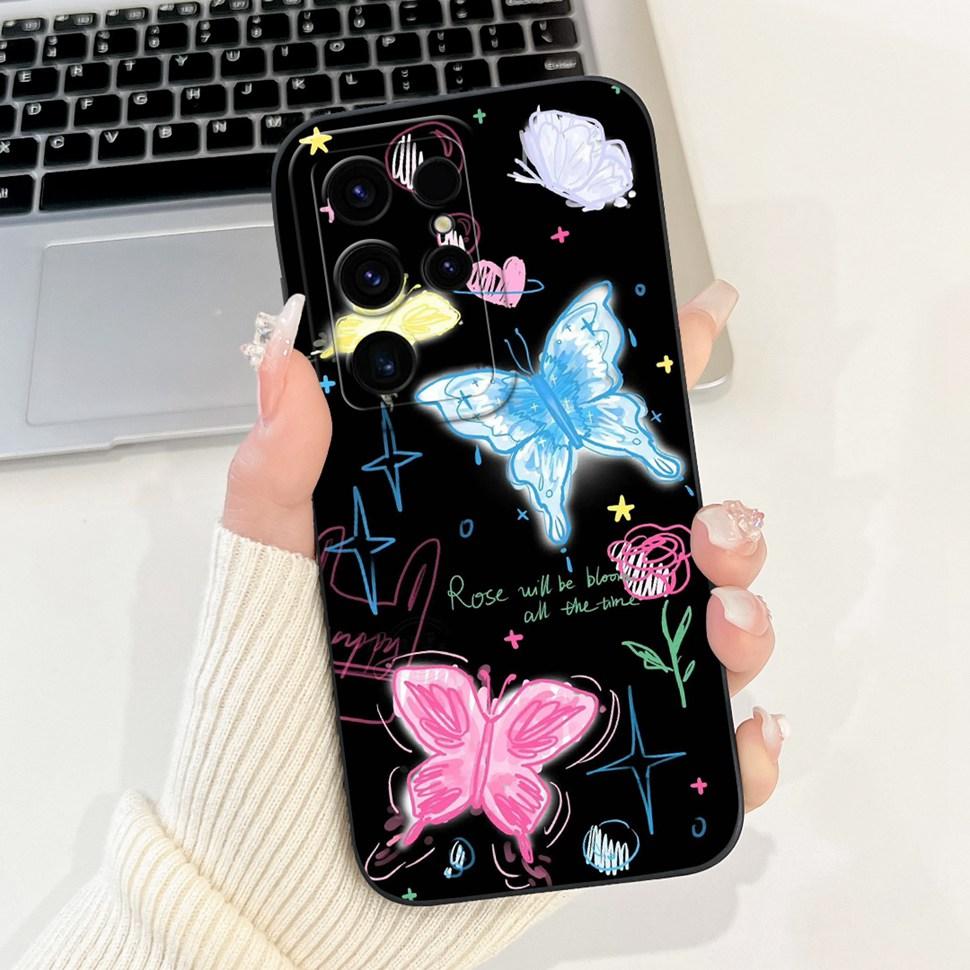 For Samsung Galaxy S24 Ultra Case Beautiful Cartoon Cover S24Ultra S928B S928U Soft TPU Phone Case For Samsung S24 Ultra Shell