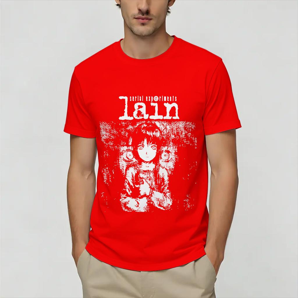 Harajuku T Shirt Summer Serial ExperiUnisexts Lain Novelty TShirts Cotton Tee Shirt for Unisex Y2K Basic Design Short Sleeve Tees