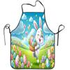 1pc Easter Bunny Apron with Rabbit & Egg Print - Sleeveless Apron Suitable for Cooking, Baking, Gardening, Spring Crafts - Durable Comfortable Polyest