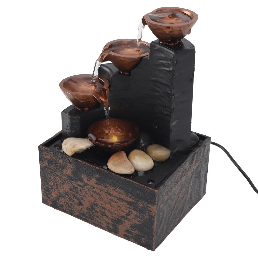 USB Tischbrunnen Wohlstand Anziehend Feng Shui Fließendes Wasser Ornamente Kunsthandwerk Mit LED