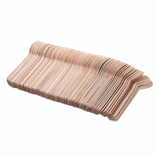 Oikabio 100-Piece Disposable Wooden Spoons, Mini Ice Cream Spoons, Wooden Western Dessert Scoops, Wedding Party Supplies, Kitchen Supplies