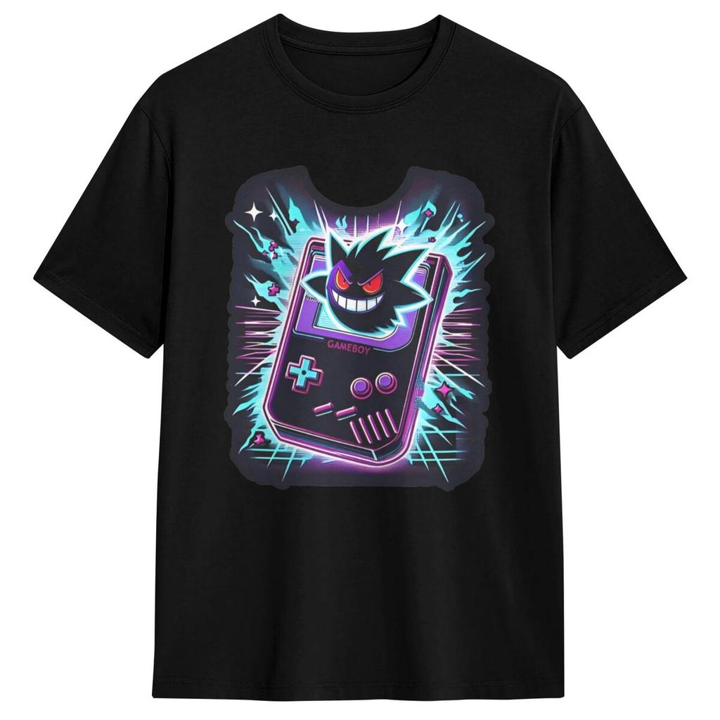 Pokemon Gengar Big Face T-Shirt Beach Streetwear T-Shirts Cotton Trending Tee Shirt For Adult Short Sleeves Pattern Clothes