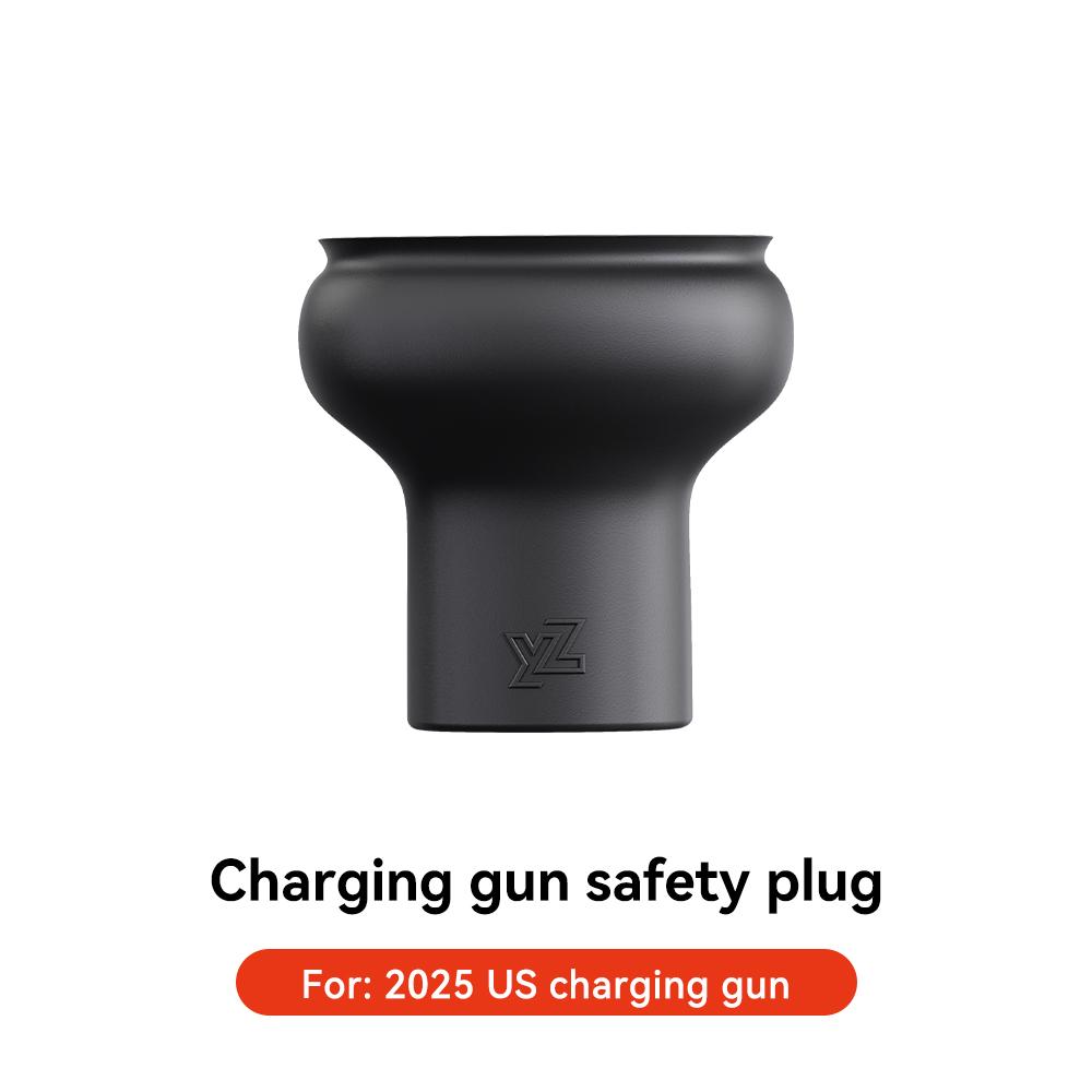 YZ Силиконовый Защитный колпачок для вилки зарядного устройства Водонепроницаемая пылезащитная заглушка Защитный чехол Крышка для автомобильного зарядного устройства для зарядного устройства Tesla 2025 US version чёрный