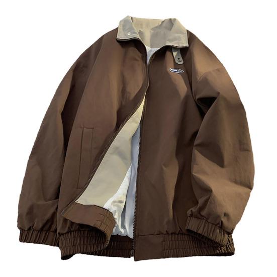 Giacca da donna primavera autunno trench a maniche lunghe con risvolto tasche con abbottonatura con cerniera giacca a vento casual streetwear