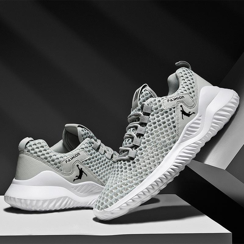 Summer hollow big net running shoes sports shoes men's shoes student trend dad mesh shoes outdoor casual shoes