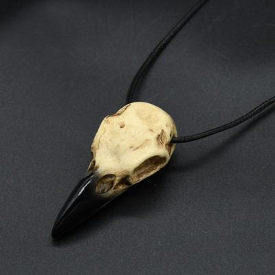 Punk-Amulett Krähenschädel Anhänger Vintage Nordisch Herren Halskette Biker Amulett Schmuck Geschenk