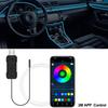 2m/3m RGB LED Car Interior Optic Atmosphere Light Strip APP Control Ambient Neon Invisible Light USB Ambient LED Light Strip
