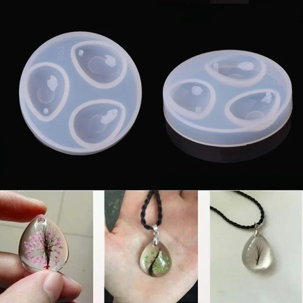 Water Drop Shape Pendant Mold Gem Design Flexibility Teardrop Silicone Mold High Transparency Easy Clean Resin Jewelry Mold