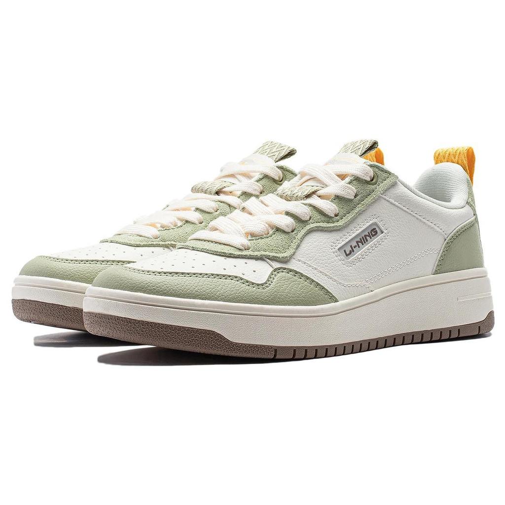 Li Ning Star Candy Slip Resistant Cushioning Low top Skateboard Shoes Women's Green White AGCT472-3