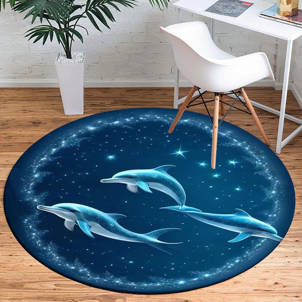 

1pc Retro 3175964434 Pattern Round Floor Mat, Non-slip for Living Room Bedroom Chair Carpets Home Decor Gifts, Home Decor Room Decor Outdoor 80cm by 80cm