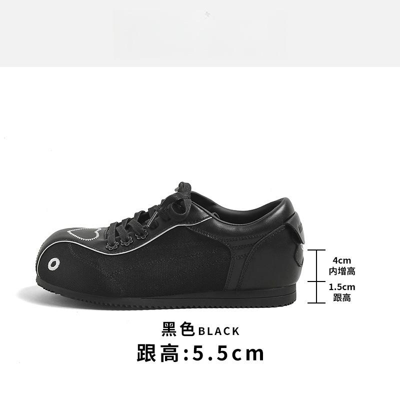 

Cowhide version inner height increase love moral training shoes women s autumn new sports and leisure shoes bowling shoes Forrest Gump shoes women 35 чорний
