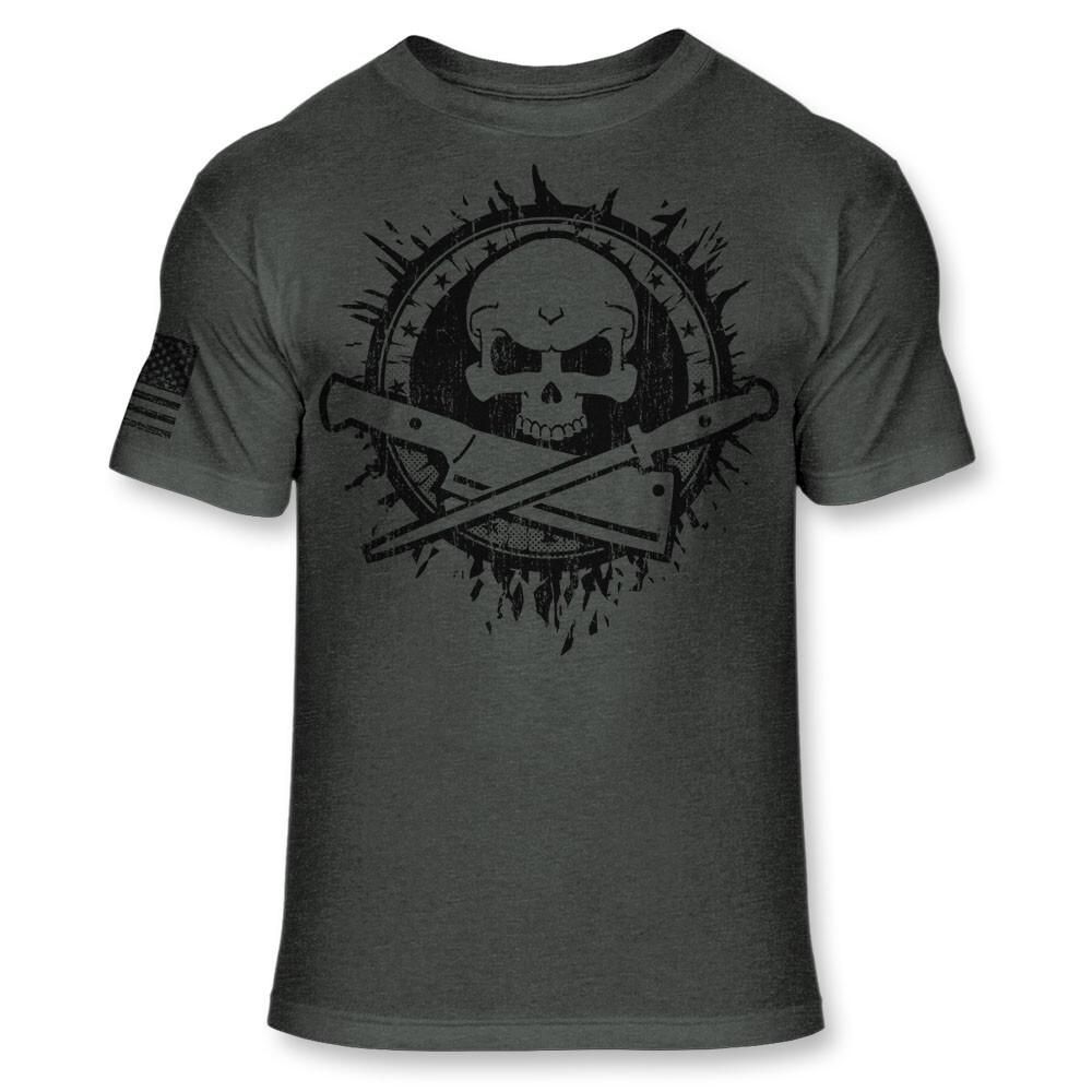 Butcher Skull T Shirt - Butchers Crossbones Shirt - Butcher Shop Shirt - A387 S разноцветный