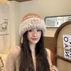 Women's New Warm Plush Knitted Hat Korean Style Trendy and Versatile Face Protecting Small Windproof Ear Protecting Wool Hat