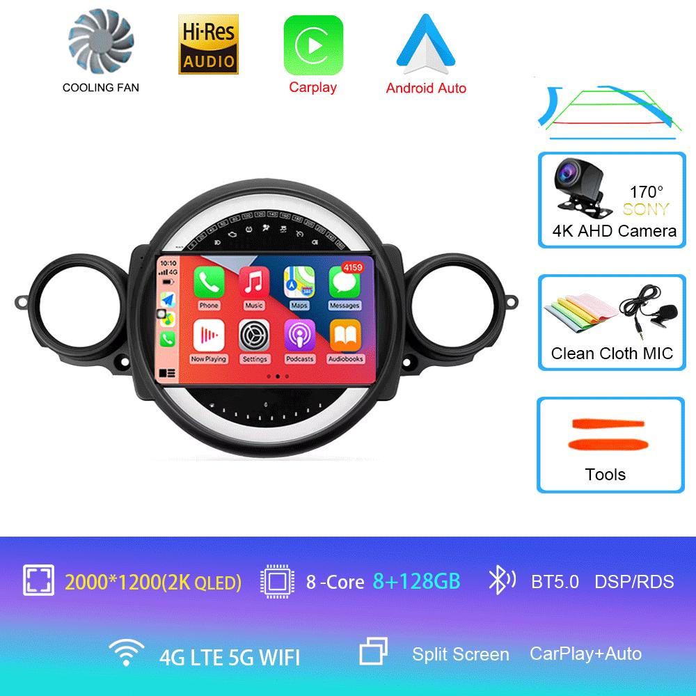 Android 14 Car Radio For BMW Mini Cooper R56 R60 R51 2006 - 2015 GPS Carplay Navigation Stereo Auto DSP BT DVD Multimedia Player
