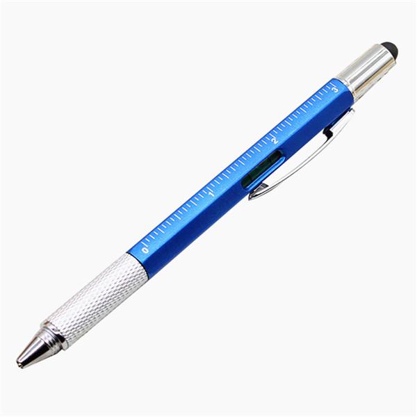 Ballpoint Pen Level Gauge Scale Screwdriver Tool Touch Capacitor Pen Office Supplies Multifuncationa