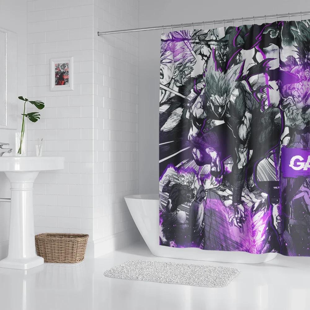 

Anime Bathroom Shower Curtain With Hooks, Decorative Bathroom Curtains And Accessories Anime Curtain Decor W60H190(CM)-1 Pcs