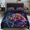 Space Gamepad 3D Digital Printing Three-Piece Set To Map Custom Student Bedding Quilt Cover