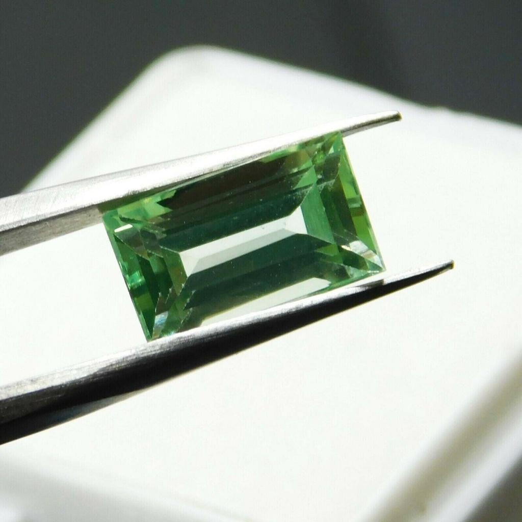 Natural Bluish Green Sapphire Emerald Cut 6.40 Ct Beautiful Montana Gemstone