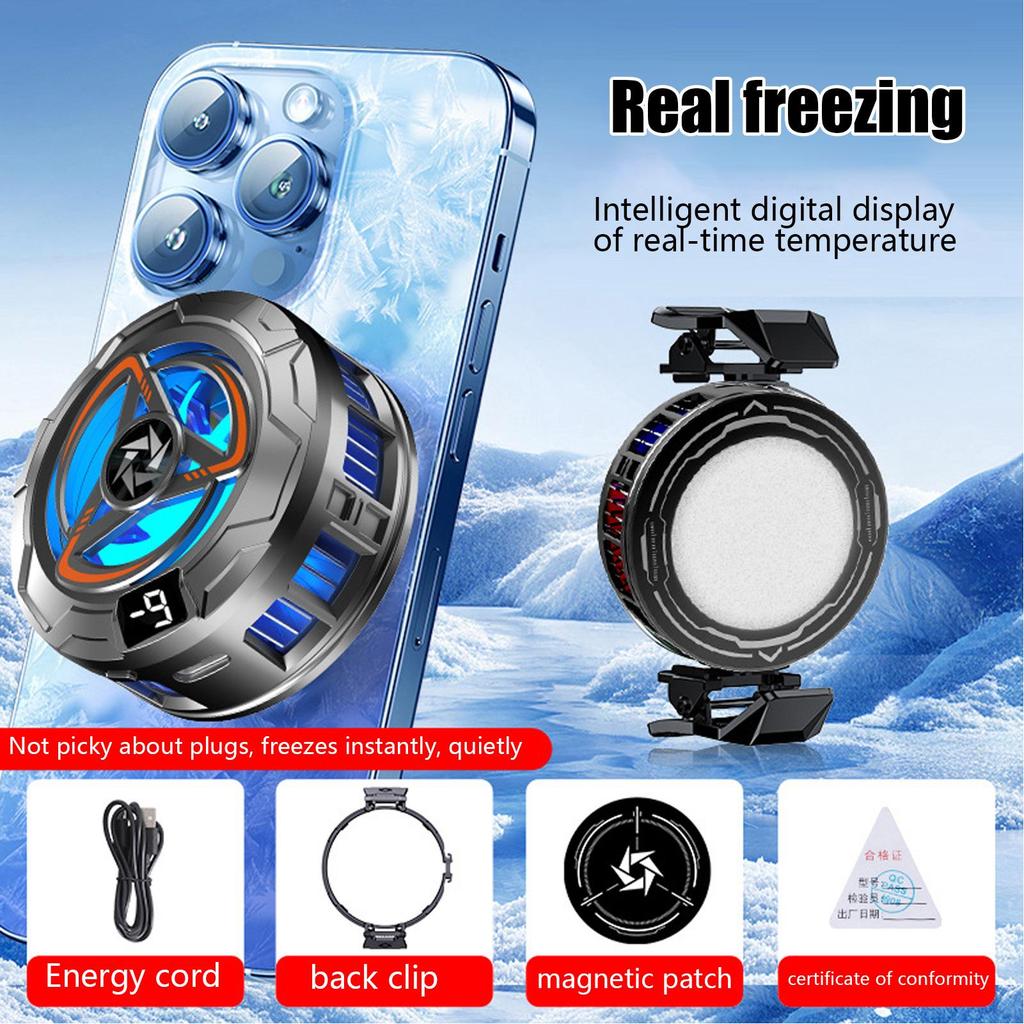 Phone Cooler Semiconductor Radiator Rechargeable Freezing Radiator Smartphone Cooling Pad For Men Women Daily Hot Home Travel