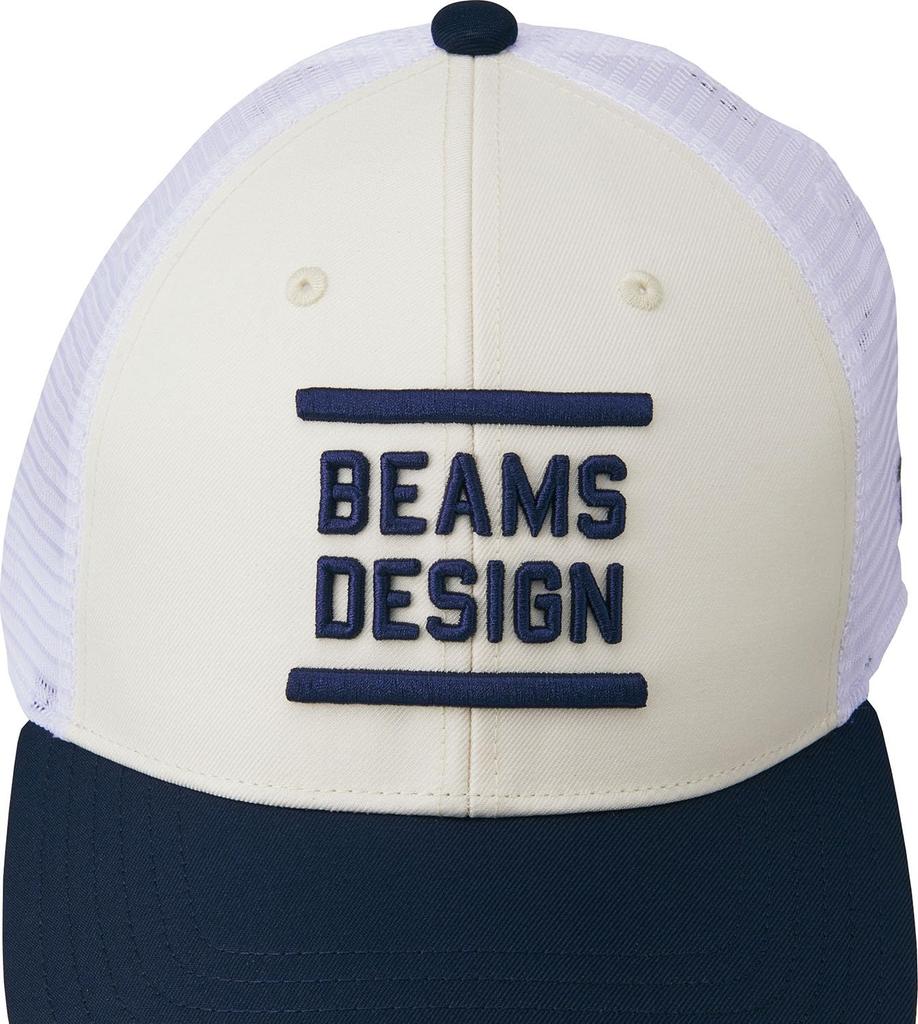 ZETT Baseball ZETT by BEAMS x Navy Free Size BH79506 Hat, DESIGN, Off-White (1229W), (56-60cm),