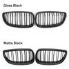 For BMW 3 Series E92 E93 Coupe M3 2008-2010 2x Car ABS Grille Front Kidney Grill Doulbe Line Style 51137157277 51137157278 Parts