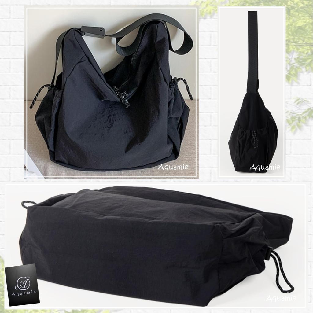 Aquamie Umhängetasche Große Kapazität Messenger Quadratische Umhängetasche A4 Größe Tasche, Tasche, Nylon, Tasche, (Nicht-gerade weiss)