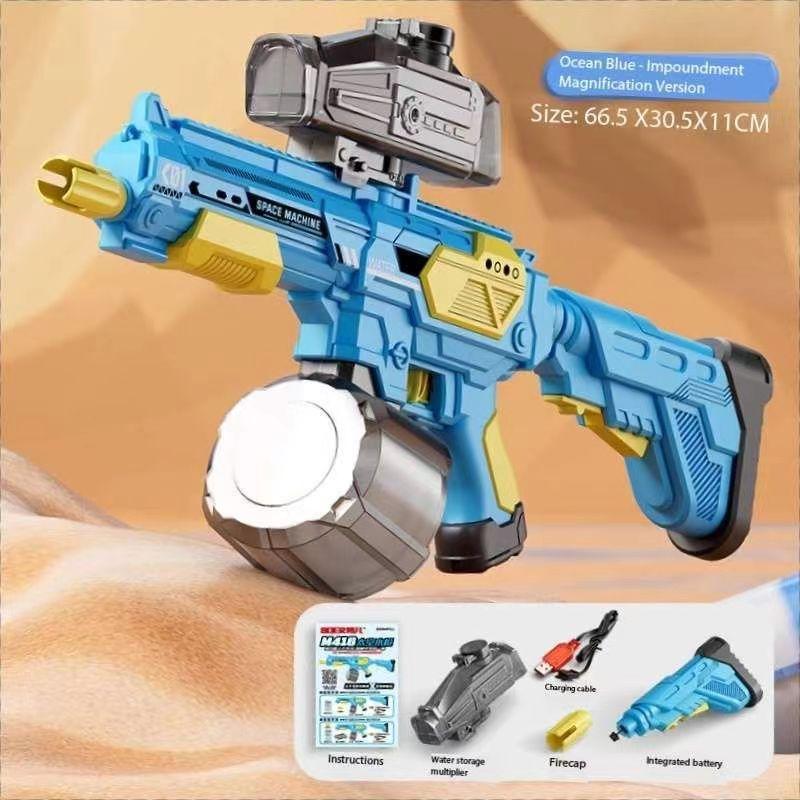 Non-Toxic Large Water Gunner Self-Integrated High Pressure Long Range Large Capacity Automatic Water Absorption M416 Electric Water Gun