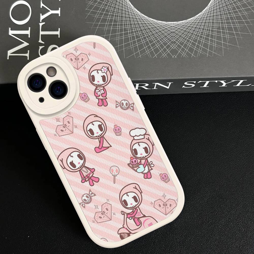 Japan Tokidoki Phone Case For IPhone 16 15 14 13 12 11 Pro Max Plus Leather Soft Cover
