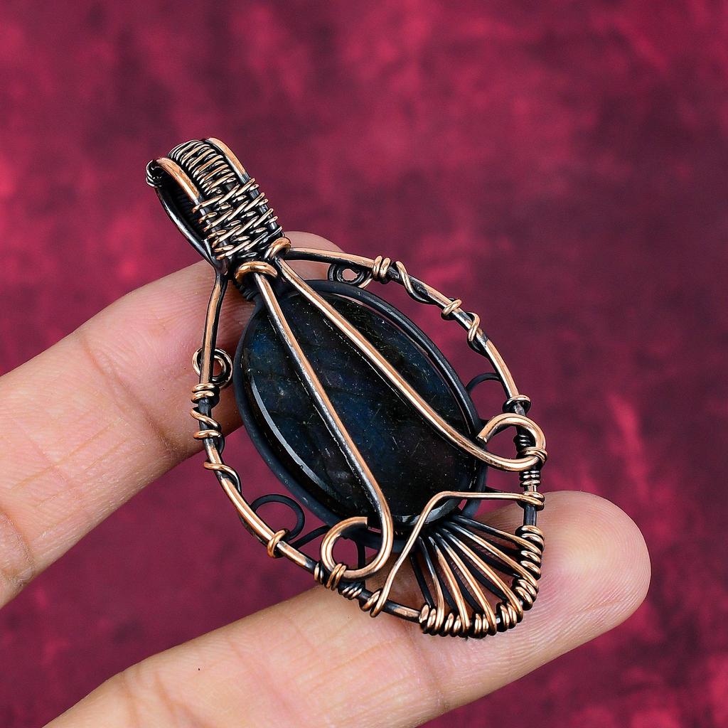 Tree Of Life Labradorite pendant Copper Wire Wrapped Jewelry Gemstone Pendant