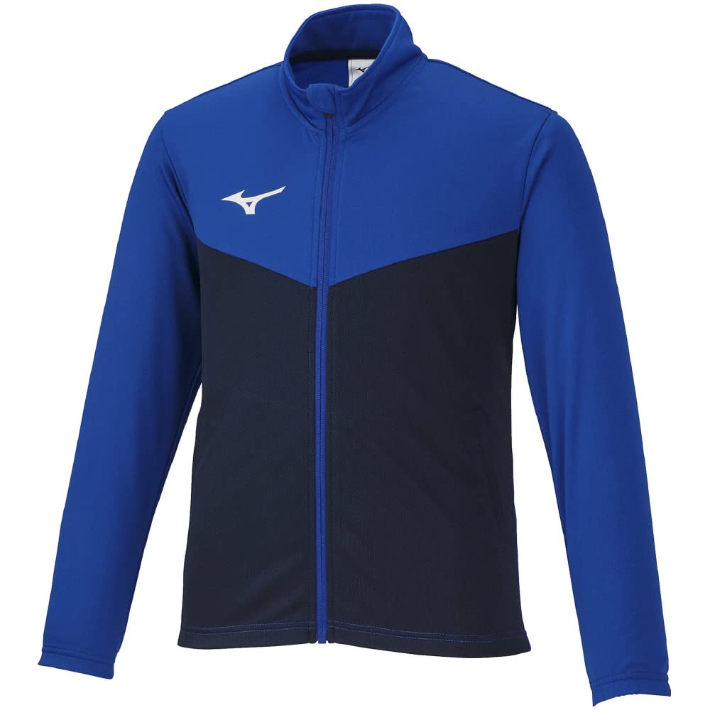 Mizuno Training Wear Size Surf Blue X Dress Size 130 Warm-Up Jacket, Moisture-Wicking, Quick-Drying, Junior, 32JC2410, Navy,