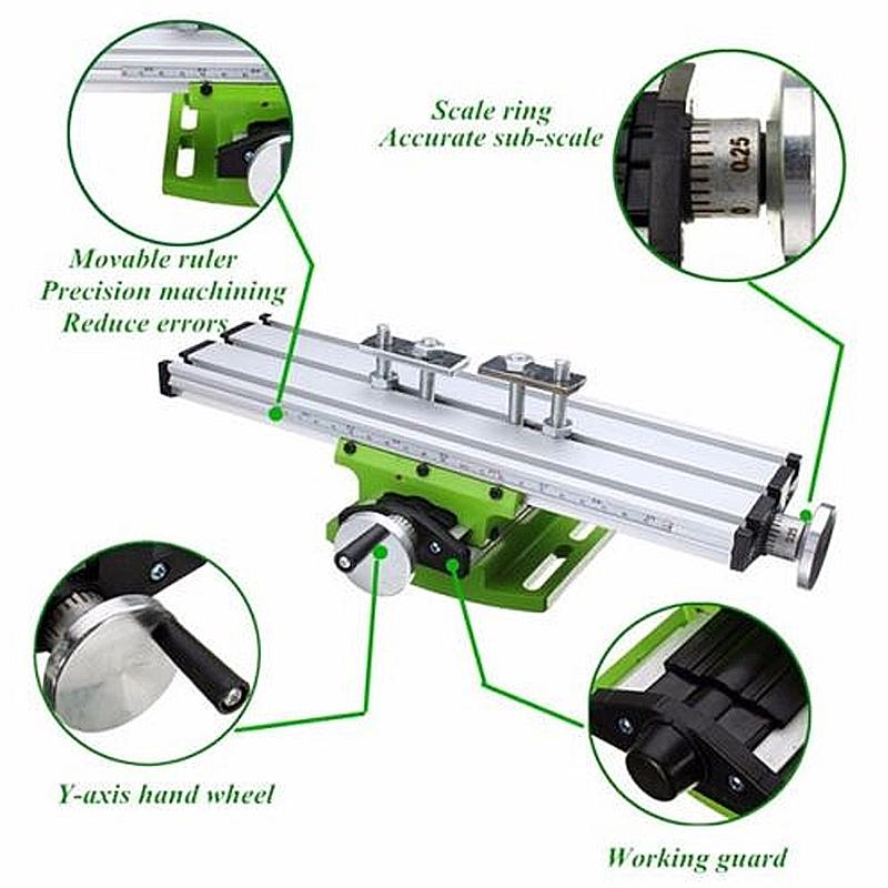 Mini Multifunction Table Milling Machine Drill Vise Bench Fixture Adjustment Worktable for Mini Drill and Drill Bracket