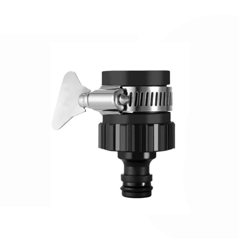 Garden Hose Quick Connector & Water Gun Attachment - Plastic & Rubber 4-Point Adapter for Household & Car Wash