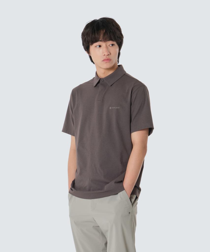 SNOWPEAK APPAREL Quick-Dry Short Sleeve Polo Shirt (S26Mmtps14) Chocolate Khaki