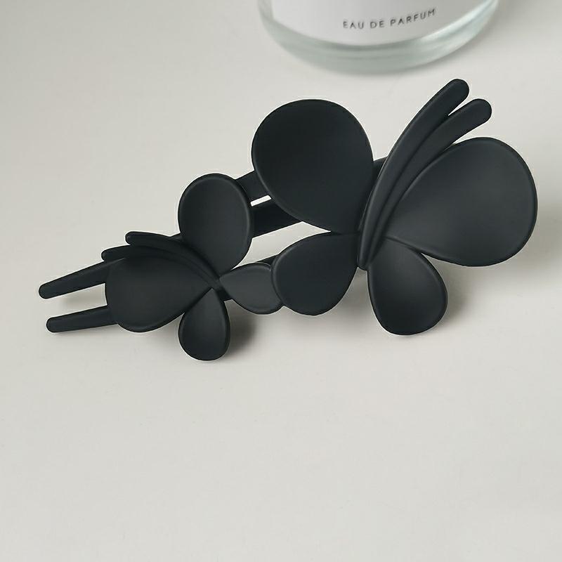 Flower Hair Clips Fashion Matte Black Floral Hairpins Hair Claw Clips Non-Slip Hair Clamps Grab Elegant Hair Accessories