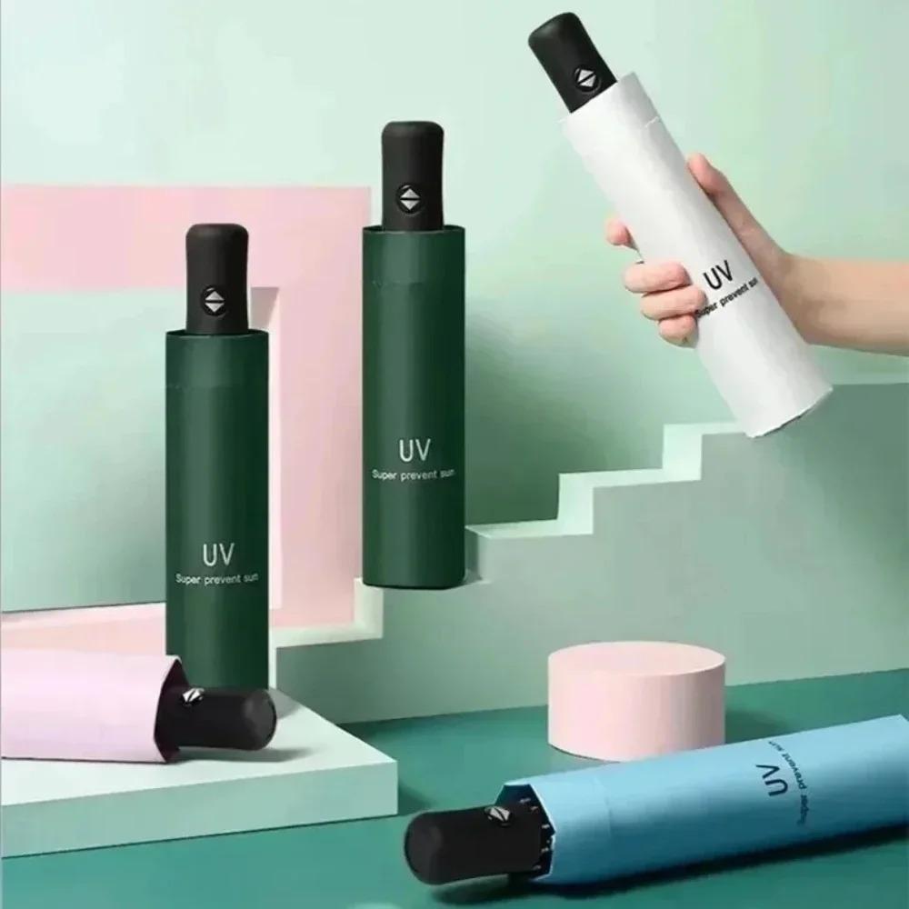 Automatic Umbrella Uv Resistant Umbrella Creative Sunshade Umbrella Fully Automatic Light Luxury Umbrella Large Sun Umbrella