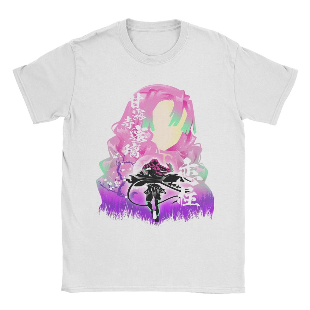 T-shirt Mitsuri Kanroji Demon Slayer pour Homme Love Hashira Hauts 100% Coton Manches Courtes Col Rond T-shirts Grande Taille