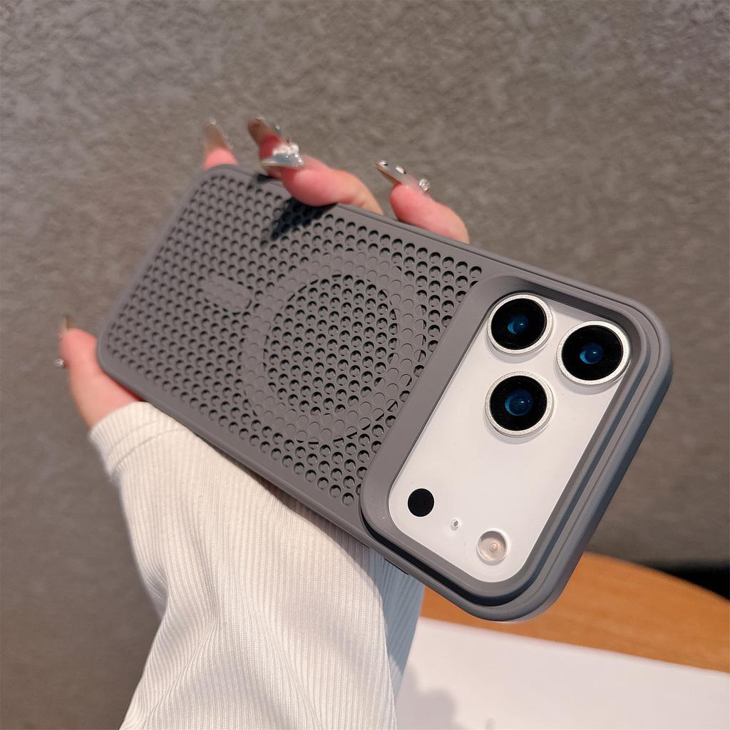 Wärmeableitendes Mesh für Magsafe Wireless Charging Case für iPhone 17 16 15 14 Plus 13 12 Pro Max 17 Air Atmungsaktive Hartschale