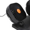 Car Fan Dual Head USB Fan Quiet 12V 24V Portable Auto Cooling Fan for Vehicles Home Bedroom Use